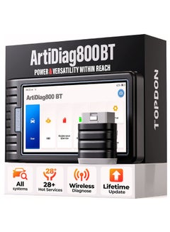 Buy AD800BT OBD2 Scanner Wireless, Free Lifetime Upgrade, Scan Tool, Car Diagnostic Tool Full System Diagnosis, 28+ Reset Services AutoVIN in UAE