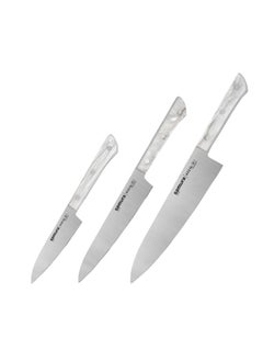 Buy Samura Harakiri Acryl Set Of 3 Kitchen Knives:  Paring Knife Utility Knife Chef'S Knife in UAE