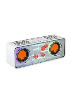 اشتري Cyberpunk Dual-Horn Transparent Bluetooth Speaker White A39 في الامارات