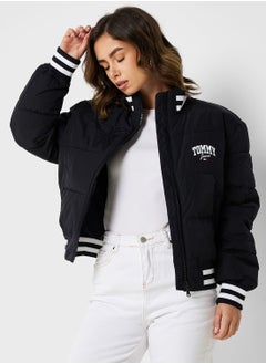 اشتري Logo Zip Through Puffer Jacket في السعودية