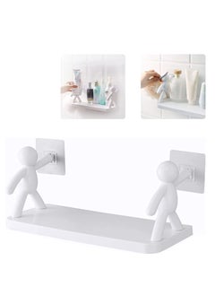 اشتري Storage Floating Shelves, The Toilet Receive Shelf, Modern Decoration White Floating Wall Shelves for Bathroom Kitchen Decorate في الامارات