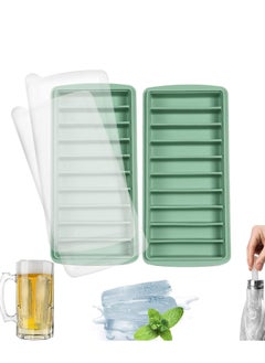 Buy Narrow Ice Stick Cube Trays, Long Ice Stick Tray Silicone with Lid, Rectangular Narrow Stick, Reusable, Flexible, Easy Release, Ideal for Sports and Water Bottles, Juice Bottles, Parties in UAE