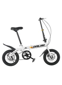 Buy Folding Bike Foldable Bicycle High Carbon Steel Mountain Bicycle Disc Brake Non-Slip Folding Bikes for Adults/Men/Women (16in) in Saudi Arabia