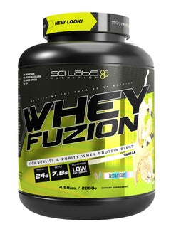 Buy Whey fuzion vanilla, whey protein, 24g protein, gluten free, low sugar, low fat , 69 scoops, 2080g. in UAE