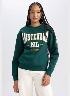 Buy Crew Neck Graphic Printed Sweatshirt in Saudi Arabia