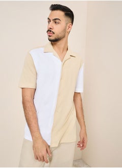 Buy Premium Knit Resort Colorblock Shirt in Saudi Arabia