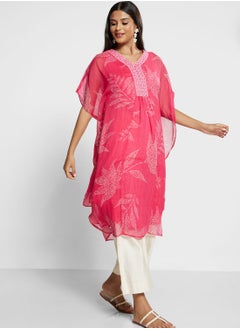 Buy Lace Cape Sleeve Kurti in Saudi Arabia