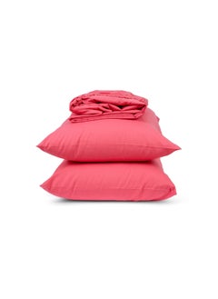 Buy Fitted Sheet Set Fushcia 180x200 in Egypt