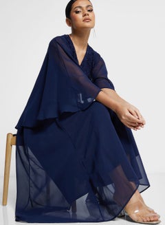 Buy Asymmetric Sleeves V-Neck Kurti in UAE