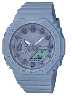 Buy GA-2100 Series Dial Dual Display Sports Watch Shockproof Waterproof Haze Blue in Saudi Arabia