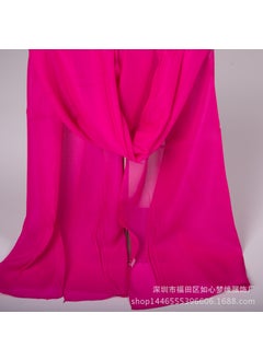 اشتري 2021 Summer Chiffon Sunproof Scarf Solid Color Versatile Dance ShawlBRIGHT PURPLE BRIGHT PURPLE في الامارات