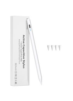 اشتري Stylus Pen for iPad with Palm Rejection Compatible with Apple iPad - White في السعودية