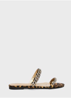 Buy Chunky Chain Double Strap Sandals in UAE