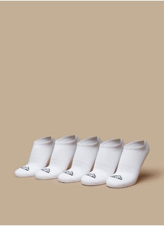 اشتري Men's Logo Print Ankle Length Sports Socks - Set of 5 في السعودية