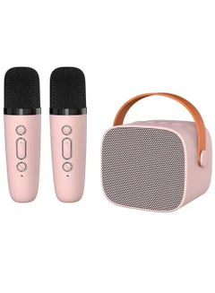 اشتري Portable Karaoke Speaker Kits,Mini Wireless Karaoke Speakers with 2 Pack Wireless Microphone for Home Outdoor Party Pink في السعودية