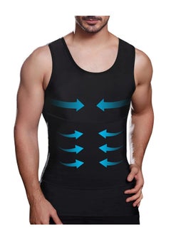 Buy Mens Slimming Body Shaper Vest  Gynecomastia Compression Shirts  Tummy Control Undershirts - Change in Seconds in Saudi Arabia