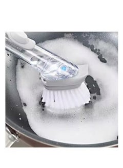 Buy Washing Pot Kitchen Brush Pot Artifact Long Handle Dishwashing Brush Non Stick Oil Cleaning Brush Multi Function Automatic Liquid Adding Hydraulic Brush in Egypt