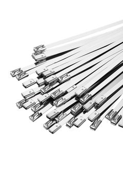 Buy 100PCS 11.8 Inch Premium Stainless Steel Cable Zip Ties in Saudi Arabia