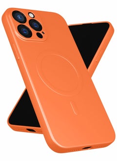 اشتري Protective Phone Case for iPhone 13 Pro Max Compatible with MagSafe, Orange في الامارات