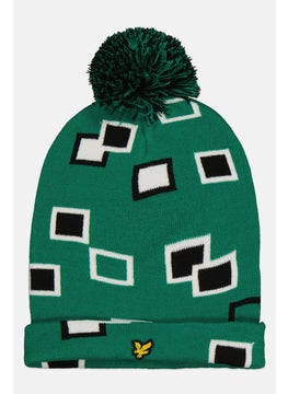 Buy Men Knitted Beanie, Green Combo in UAE