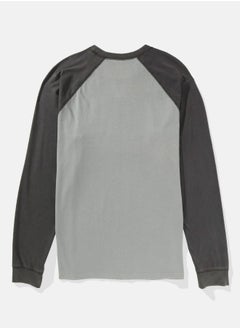 Buy AE Long-Sleeve Raglan Graphic Thermal T-Shirt in UAE