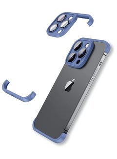 اشتري Frameless Case fro iphone 15 pro max with camera lens protector Slim Soft TPU Shockproof Phone Cover في الامارات