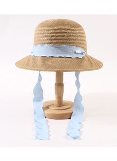 اشتري New Shangcao Weaving Breathable Ribbon Beach Travel Hat في الامارات