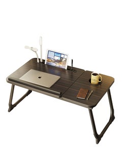 اشتري Foldable Laptop Desk for Bed Laptop Table with USB Charge Port Adjustable Laptop Stand Tray with Cup Holder في الامارات