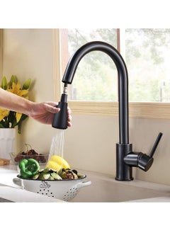 Buy Kitchen Faucets with Pull down Sprayer Single Handle Kitchen Faucet 360° Stainless Kitchen Sprayer with 2 Spraying Modes in UAE