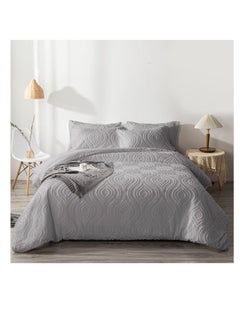 Buy Duvet set Bedding Cover, Set Of 6pcs Bedding Set Luxury King Size High Quality Duvet Cover Sets with Pillowcase GREY in UAE