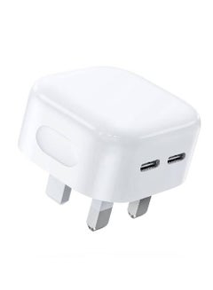 Buy 35W Dual Port USB-C Power Adapter PD Type C Fast Wall Charger Compatible for iPhone 15/15 Plus/15 Pro/15 Pro Max, iPhone 14/14 Plus/14 Pro/14 Pro Max in UAE
