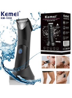 Buy Body Hair Trimmer Shaver for Men Electric Body Groomer Professional Hair Trimmer Replaceable Ceramic Blade IPX7 Waterproof Wet/Dry Lightweight in UAE
