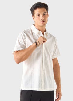 اشتري Textured Button Down Shirt في الامارات