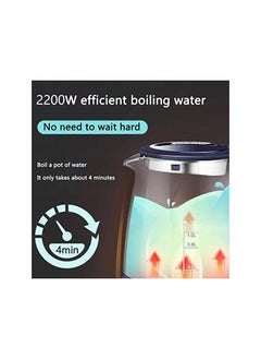 اشتري Electric Kettle Hot Tea Water Boiler, 1L Fast Boiling Hot Water Heater with Blue LED Indicator, Stainless Steel Inner Lid & Filter, Boil-Dry Protection & Auto Shut-Off في الامارات