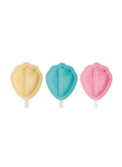 Buy Silicone Silicone Ice Cream Mould Set of 3 Plastics-Multicolored in UAE