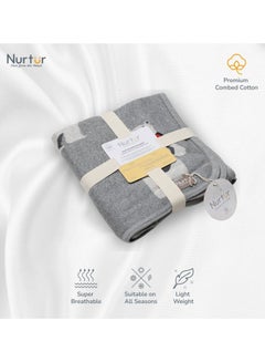 اشتري Soft Baby Blankets For Boys And Girls 100% Combed Cotton Lightweight Fleece في السعودية