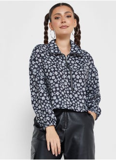 Buy Printed Cropped Jacket in Saudi Arabia