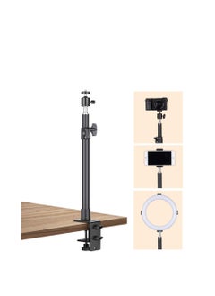 Buy Extendable Camera Desk Mount, 45-74cm Adjustable Table Mount with 1/4 Screw and Extra 360° Ball Head, Camera Clip Stand for Live Streaming, Video Photography Shooting in Saudi Arabia