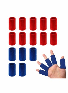 Buy 20 PCS Finger Sleeves 20 PCS Finger Sleeves Protectors Sport Finger Sleeves Thumb Brace Support Finger Brace Elastic Thumb Sleeves Compression Aid for Sports Red Blue in Saudi Arabia