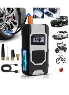 Buy 150W Cordless Car Tire Air Inflator with Portable Charger, High Bright LED Light and Powerful Rechargeable Lithium Battery in Saudi Arabia