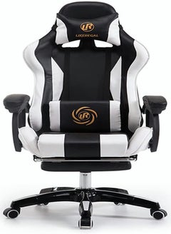 اشتري Gaming Chair Computer Gaming Chair with Headrest and Lumbar Support High Back Ergonomic Adjustable Gaming Chair with Massage Function Adult Racing Style في السعودية