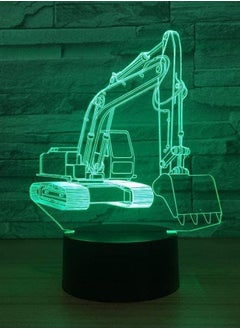 Buy New Excavator 7/16 Colors Lamp 3D Visual LED Multicolor Night Lights For Children Touch Table Sleeping Nightlight Motion Light in UAE