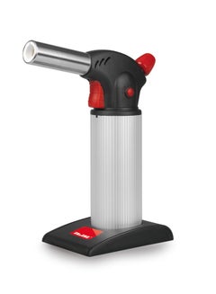 Adjustable Butane Culinary Torch – 360° Reverse-Use Kitchen Blow Torch For Crème Brûlée, Searing, Caramelizing, BBQ – Piezo Ignition, Safety Lock (Fuel Not Included)