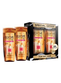 Buy Elvive Extraordinary Oil Shampoo 400ml Twin Pack in UAE