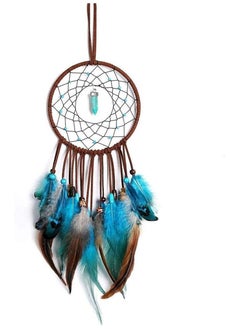 Buy Handmade Blue Feather Dream catcher Circular Net Wall Hanging Ornaments Craft Home Decor Wedding Party Blessing Gift in UAE