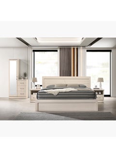 Buy Valencia 5-Piece King Bedroom Set 207.5x90x192 cm Light Beige in UAE