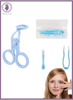 Buy 1 Set of Women Eye Care Tools for Inserting and Removing Contact Lenses Soft Plastic Tweezers Scraper Suction Cup for Lens Accessories Beauty Tools (Blue) in Saudi Arabia