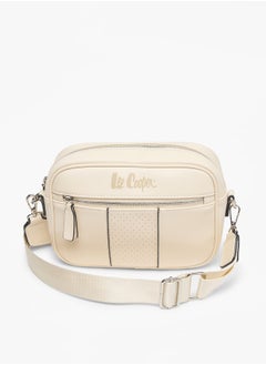 Buy Panelled Crossbody Bag with Zip Closure and Detachable Straps in UAE