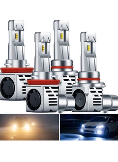 اشتري LED Headlight Bulbs Combo, 6500K Cool White 24000LM Wireless , H11 9005/ H9 /H8 9005/HB3 Automotive Headlight Bulbs for Auto Replacement, High Low Beam (9005, H11 Style 2PCS Each) في الامارات