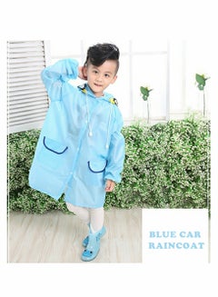 Buy Children's raincoats, Cartoon Kids Rain Jacket, Blue CarGirls Hooded Rain Poncho Outdoors Kids Transparent Raincoat Student Rain Suit Waterproof Durable Windbreaker (Blue Car) in Saudi Arabia